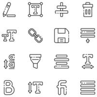 Simple line set of text editor icons. Premium quality objects. Vector signs isolated on a white background.