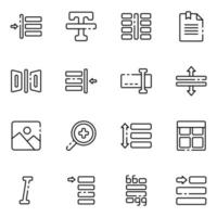 Simple line set of text editor icons. Premium quality objects. Vector signs isolated on a white background.