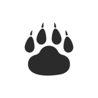 Dog and cat paws with sharp claws. cute animal footprints png