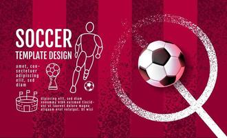 Soccer Template design , Football banner, Sport layout design vector