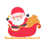 Cartoon-Sankt mit roter Strickmütze zum Dekorieren von Weihnachtsgrußkarten png