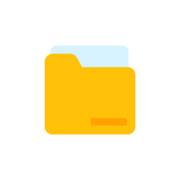 Yellow folders for organizing documents. sorting large amounts of data png