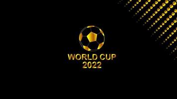 animación de la copa mundial 2022 con color oro negro, adecuada para video deportivo