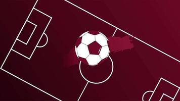 calcio metraggio con pendenza rosso sfondo, adatto per il tuo sport progetto video