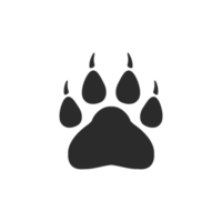 Dog and cat paws with sharp claws. cute animal footprints png