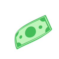 Jack Port money. dollar bills falling from above. png