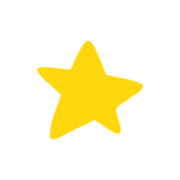 yellow star shape collection night sky decoration png