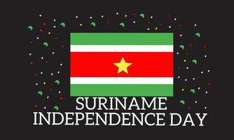 Vector graphic of world Suriname independence day for world suriname independence day celebration. flat design. Line art design. flyer design. flat illustration. Banner design. November 25