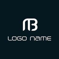 MB logo. M B design. White MB letter. MB, M B letter logo design vector