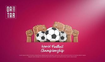 Football 2022 championship cup tournament background vector