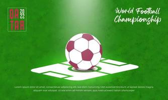 Football 2022 championship cup tournament background vector