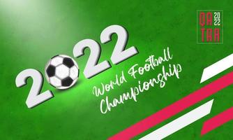 Football 2022 championship cup tournament background vector