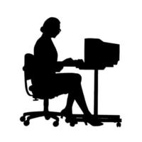 Vector silhouettes of women. Sitting woman shape. Black color on isolated white background. Graphic illustration.