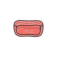 A pencil case in a cute pink color vector