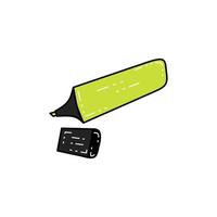 Highlighter with bright yellowish green color vector