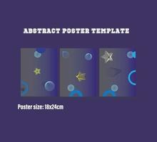 Abstract poster with geometric shapes vector