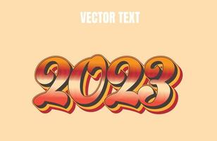 efecto de texto vectorial editable 2023 vector
