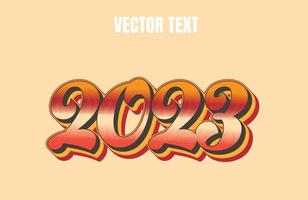 2023  editable vector text effect