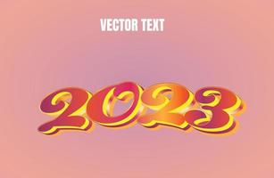 efecto de texto vectorial editable 2023 vector