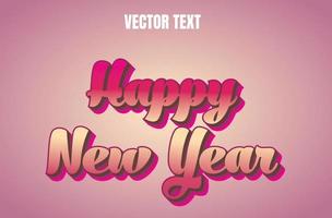 New Year vector text effect