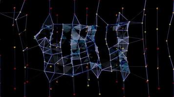 abstract achtergrond met wireframe driehoeken en pleinen - lus video