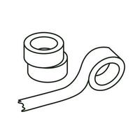 Doodle line vector illustration of scotch tape