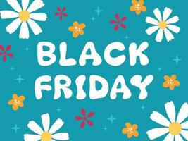 Black friday dale cute groovy poster background vector