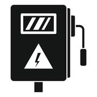 icono de caja eléctrica, estilo simple vector