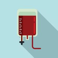 Blood transfusion icon, flat style vector