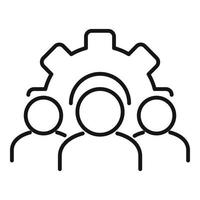 Development collaboration icon, outline style vector