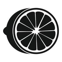 Cutted fresh lime icon, simple style vector