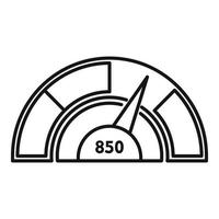 Good meter scale icon, outline style vector