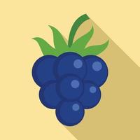 Diet blackberry icon, flat style vector