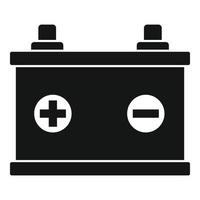 Car battery icon, simple style vector