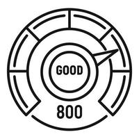 Good level scale icon, outline style vector