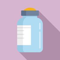 Insulin bottle icon, flat style vector