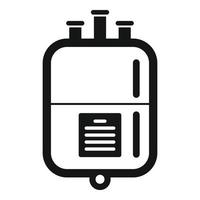 Blood transfusion package icon, simple style vector