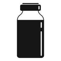Insulin dose bottle icon, simple style vector