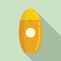 Safety sun protection cream icon, flat style vector