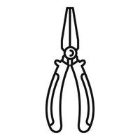Electric pliers icon, outline style vector