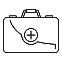 Diabetes first aid kit icon, outline style vector