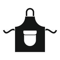 icono de delantal de cocina, estilo simple vector