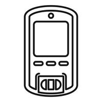 Digital glucometer icon, outline style vector
