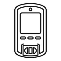 Digital glucometer icon, outline style vector