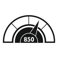 Good meter scale icon, simple style vector