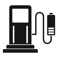 Car charging station icon, simple style vector