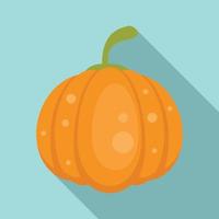 icono de calabaza de comida, estilo plano vector