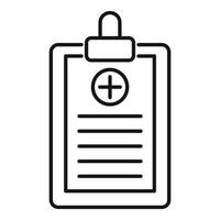 Patient checklist icon, outline style vector