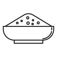 Plate sugar icon, outline style vector