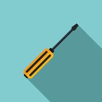 Electric screwdriver icon, flat style vector